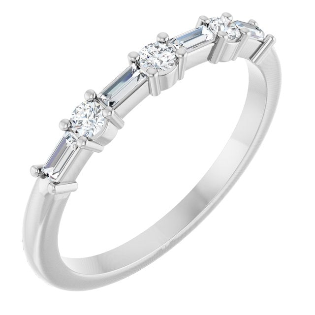 Platinum 1/4 CTW Lab-Grown Diamond Anniversary Band