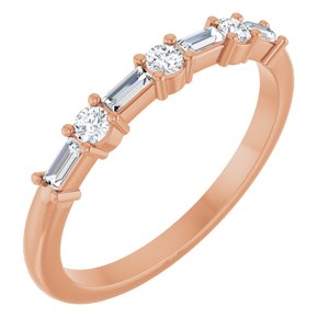 14K Rose 1/4 CTW Lab-Grown Diamond Anniversary Band