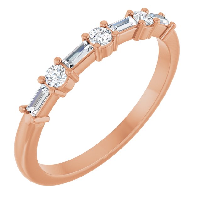 14K Rose 1/4 CTW Lab-Grown Diamond Anniversary Band