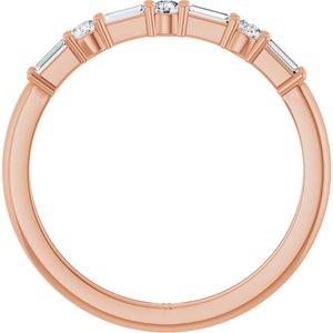 14K Rose 1/4 CTW Lab-Grown Diamond Anniversary Band
