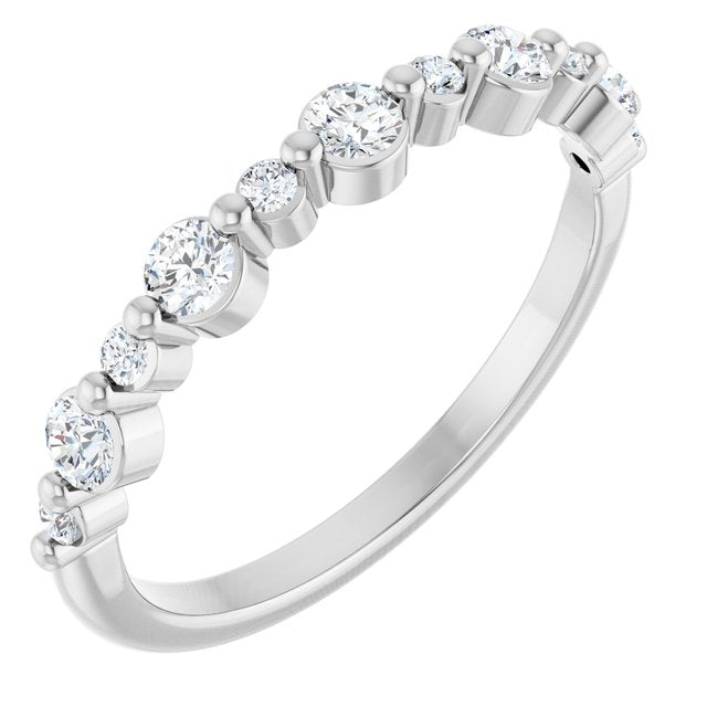 Platinum 3/8 CTW Lab-Grown Diamond Anniversary Band