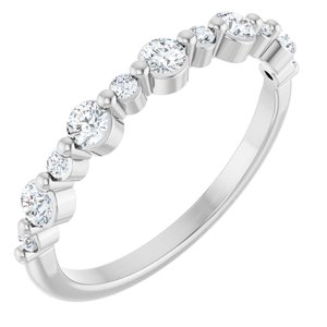 Platinum 3/8 CTW Lab-Grown Diamond Anniversary Band