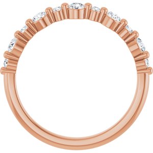 14K Rose 3/8 CTW Lab-Grown Diamond Anniversary Band