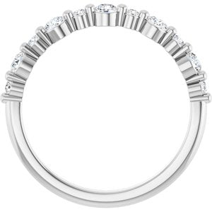 14K White 3/8 CTW Lab-Grown Diamond Anniversary Band