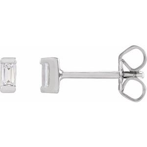 14K White .08 CTW Lab-Grown Diamond Earrings