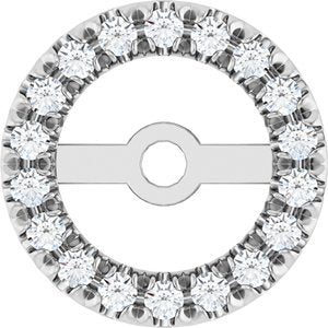 14K White 5.3 mm ID 1/6 CTW Lab-Grown Diamond French-Set Earring Jacket