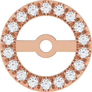 14K Rose 5.3 mm ID 1/6 CTW Lab-Grown Diamond French-Set Earring Jacket