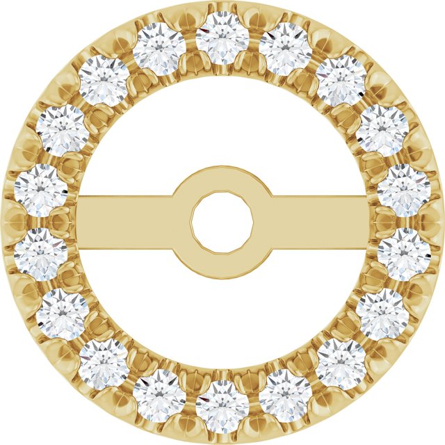 14K Yellow 5.3 mm ID 1/6 CTW Lab-Grown Diamond French-Set Earring Jacket