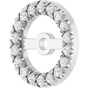 14K White 5.3 mm ID 1/6 CTW Lab-Grown Diamond French-Set Earring Jacket
