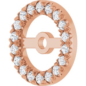 14K Rose 5.3 mm ID 1/6 CTW Lab-Grown Diamond French-Set Earring Jacket