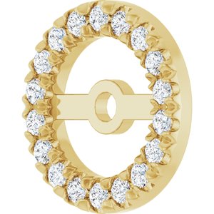 14K Yellow 5.3 mm ID 1/6 CTW Lab-Grown Diamond French-Set Earring Jacket