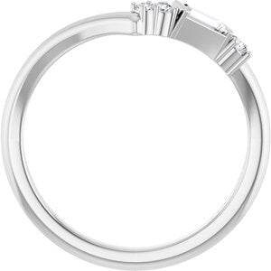 Platinum 1/6 CTW Lab-Grown Diamond Contour Band