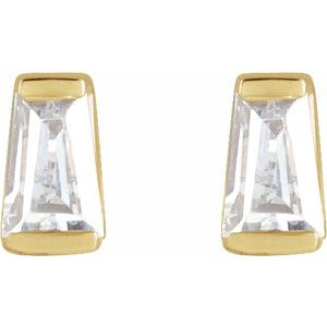 14K Yellow 1/8 CTW Lab-Grown Diamond Channel-Set Earrings