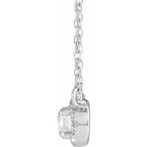 14K White 1/5 CTW Lab-Grown Diamond French-Set 16-18" Necklace