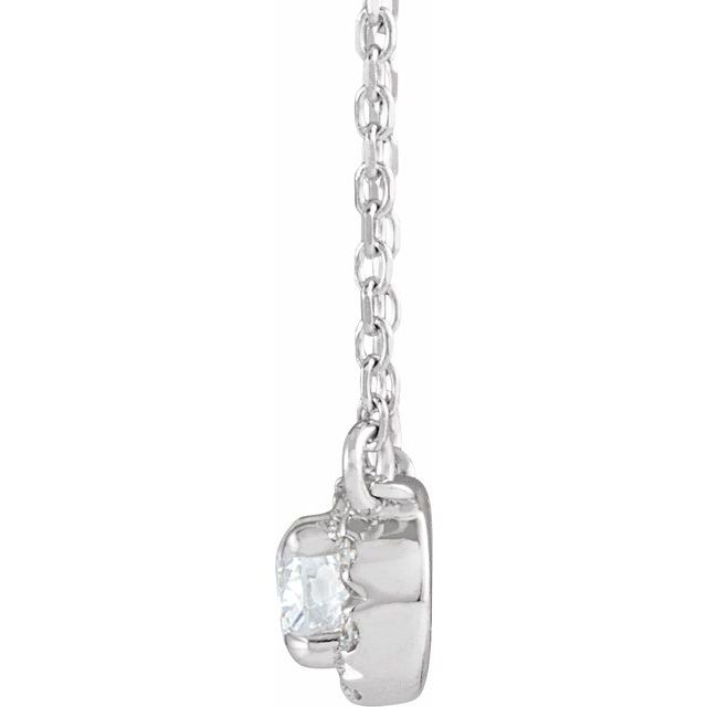 14K White 1/5 CTW Lab-Grown Diamond French-Set 16-18" Necklace