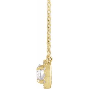 14K Yellow 5/8 CTW Lab-Grown Diamond French-Set 16-18" Necklace