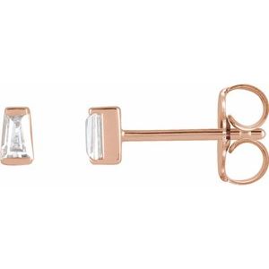14K Rose 1/8 CTW Lab-Grown Diamond Channel-Set Earrings
