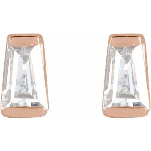 14K Rose 1/8 CTW Lab-Grown Diamond Channel-Set Earrings