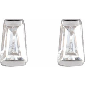 14K White 1/8 CTW Lab-Grown Diamond Channel-Set Earrings