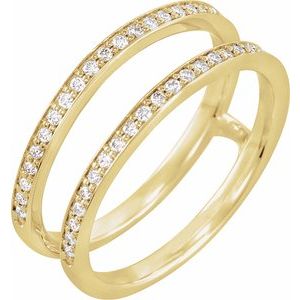 14K Yellow 1/5 CTW Lab Grown Diamond Ring Guard