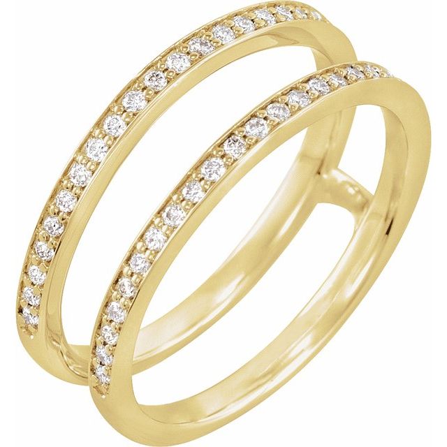 14K Yellow 1/5 CTW Lab Grown Diamond Ring Guard